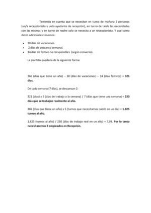 Plantilla Recepción Hotel