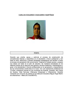 HOJA DE VIDA DE CARLOS