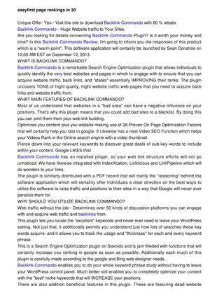 Easy1st page rankings in 30 seconds? Backlink Commando Proven Review and Bonus