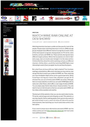 Watch WWE Raw Online at Desi Shows!