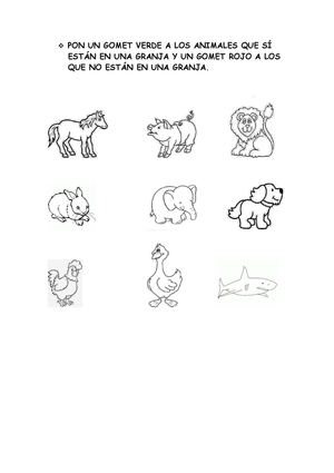 ficha animales de la granja