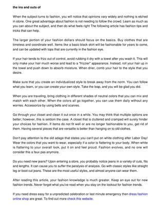 Fashion Tips That Will Get People Talking!