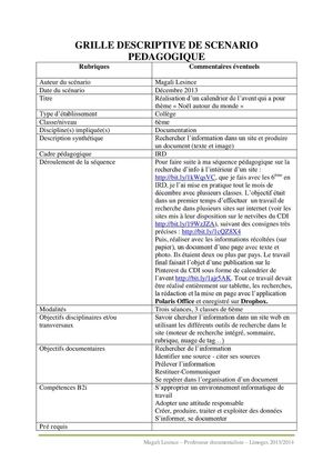 Expérimentation tablettes au CDI calendrier de l’avent 