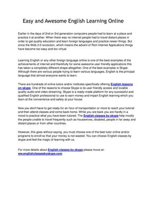 Easy and Awesome English Learning Online