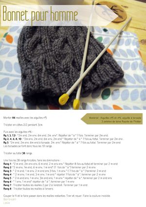 Bonnet torsadé pour homme