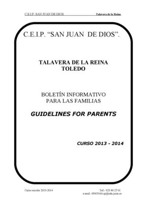 BOLETÍN INFORMATIVO CURSO 2013-2014