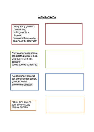 Adivinanzas de los animales de la granja