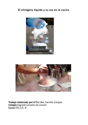 El nitrógeno líquido y su uso en la cocina