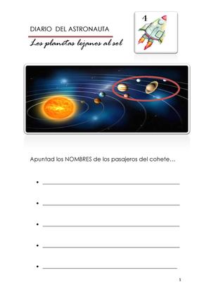 4 DIARIO  DEL ASTRONAUTA 4- PLANETAS LEJANOS