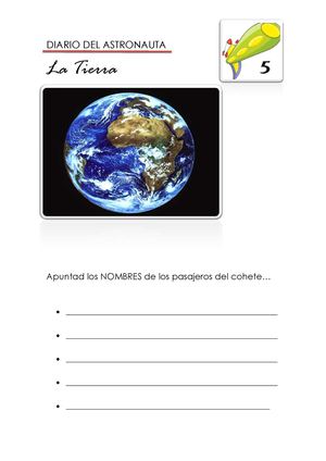 5 diario astronáuta  TIERRA