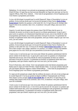 Clash of clans gemmes gratuit