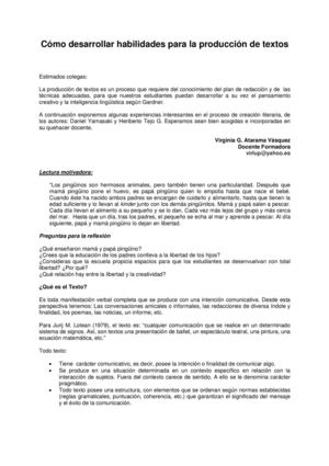Estrategias para la producción de textos