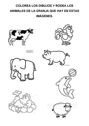 Ficha word animales de granja