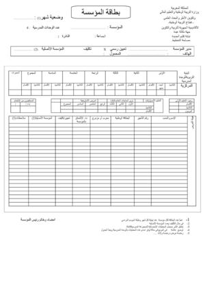 بطاقة المؤسسة