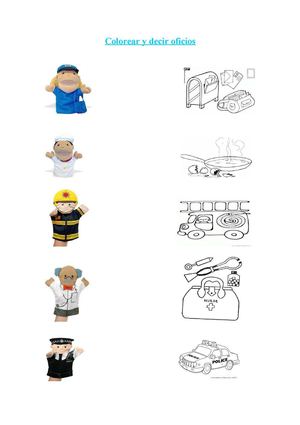 profesiones y titeres