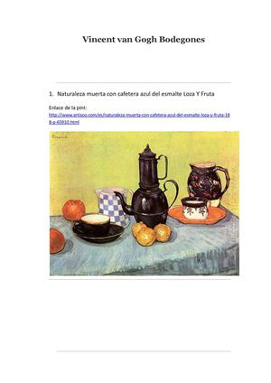 Vincent van Gogh Bodegones -- Artisoo