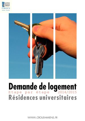 La demande de logement au CROUS 2014-2015 / Etape par étape 