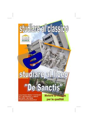 Studiare al De Sanctis è...