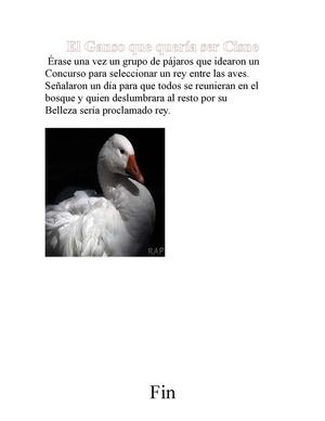 El Ganso que queria ser Cisne