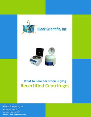 What to Look for when Buying Recertified Centrifuges