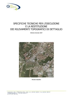 Specifiche tecniche Studio Tecnico Associato Geo-Graphic