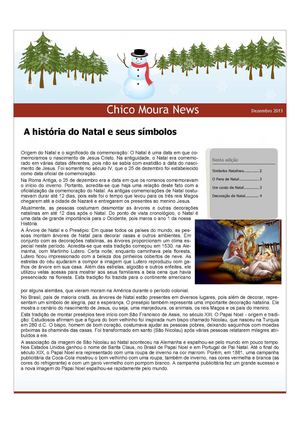 Jornal Escolar Chico Moura News Edição de dezembro de 2013
