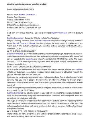 Comprehensive Backlink Commando Complete Product Discount Bonus Review 
  Backlink Commando All Product Discount Bonus Review 
Comprehensive Backlink Commando Total Product Discount Review 