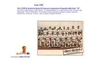 Anno 1985 - ASD Baseball club Conegliano