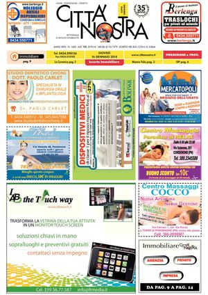 Città Nostra Pordenone del 16.01.2014 n. 1405