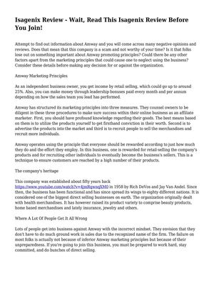 Isagenix Review - Wait, Read This Isagenix Review Before You Join!