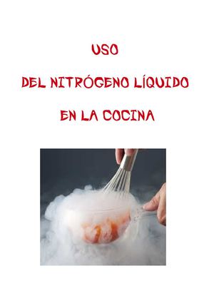 uso del nitrógeno en la cocina 