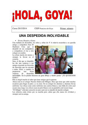 ¡HOLA GOYA! 1º