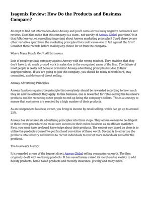 Isagenix Review: How Do the Products and Business Compare?