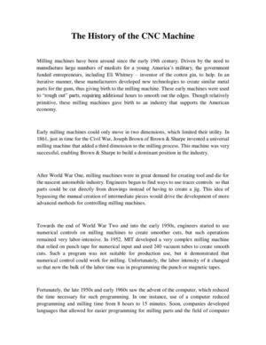 The History of the CNC Machine