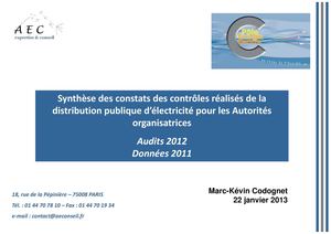 Synthèse de contrôle - Pôle Energie Centre