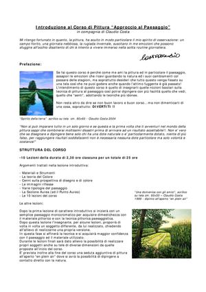 Corso di Pittura al Paesaggio