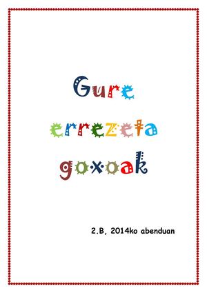 gure errezeta goxoak