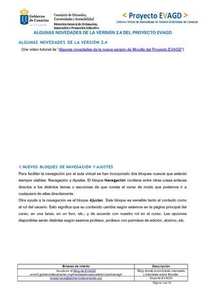 Algunas novedades de la versión 2.4 de EVAGD