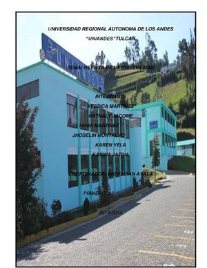 RESEÑA HISTÓRICA DE UNIANDES.