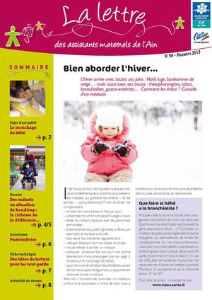 Lettre des assistants maternels de l'Ain n°39 - décembre 2013