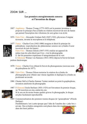 les premiers enregistrements sonores