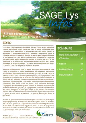 SAGE LYS Infos n°