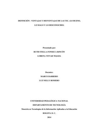 Definición_Ventajas y Desventajas de las TIC