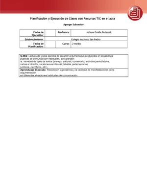 Planificación en Tics