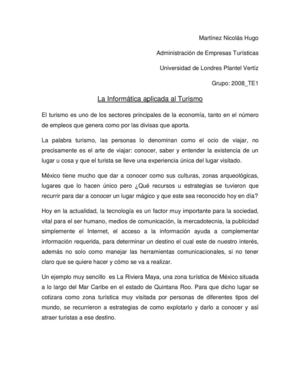 la informatica aplicada al turismo