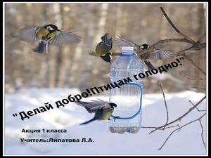 Делай добро!Птицам голодно!