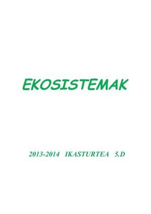 EKOSISTEMAK