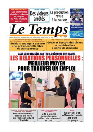 Le Temps d'Algérie Edtion du Lundi 20 Janvier 2014