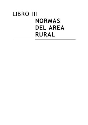 Normas del área rural