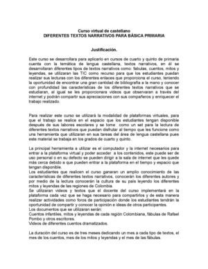 DIFERENTES TEXTOS NARRATIVOS PARA BASICA PRIMARIA